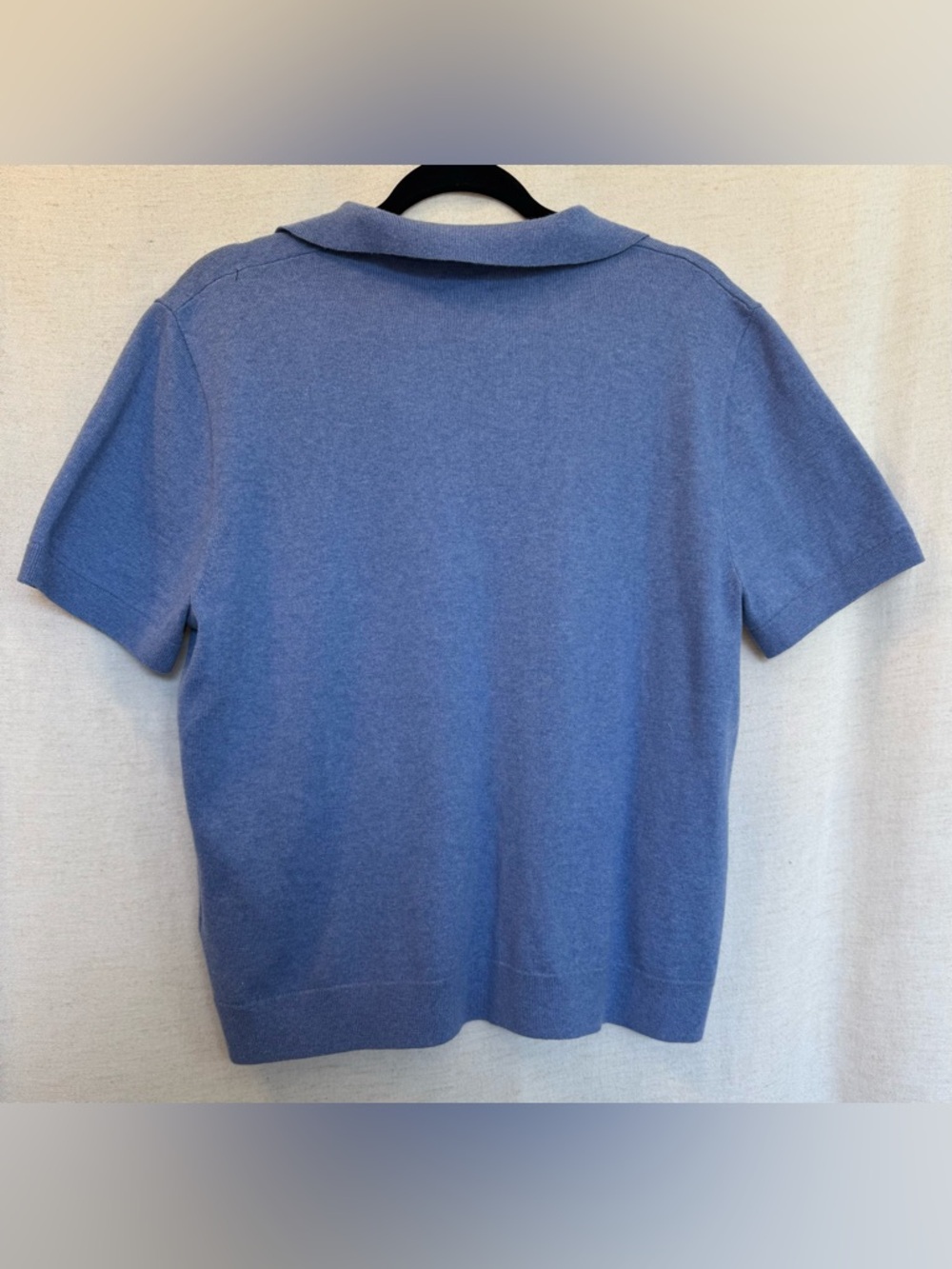 J Crew Factory Cotton Cashmere Polo Sweater NWT Large Blue - Picture 5 of 5